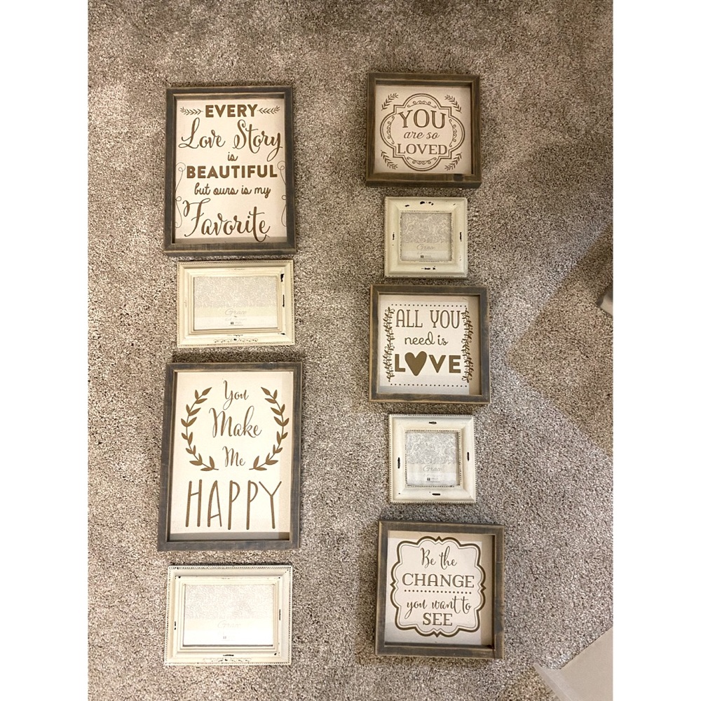 Home decor. Gray and beige Wall decor. Brand new never used